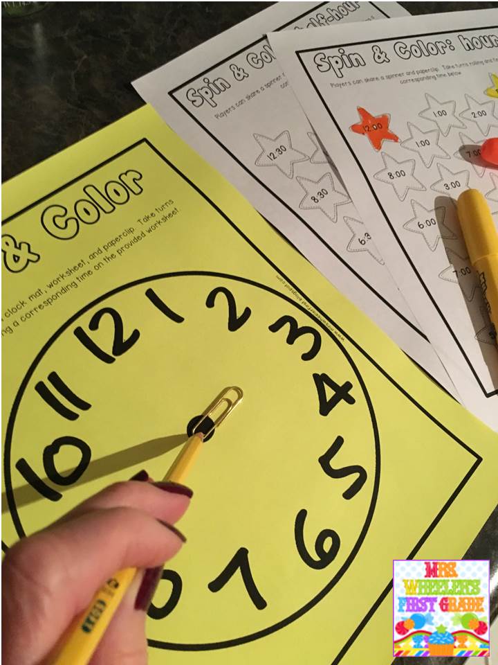 Mrs. Wheeler's First Grade Tidbits: Telling Time Math Games