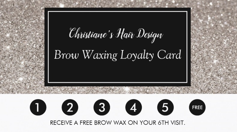 Brow Wax Loyalty Card