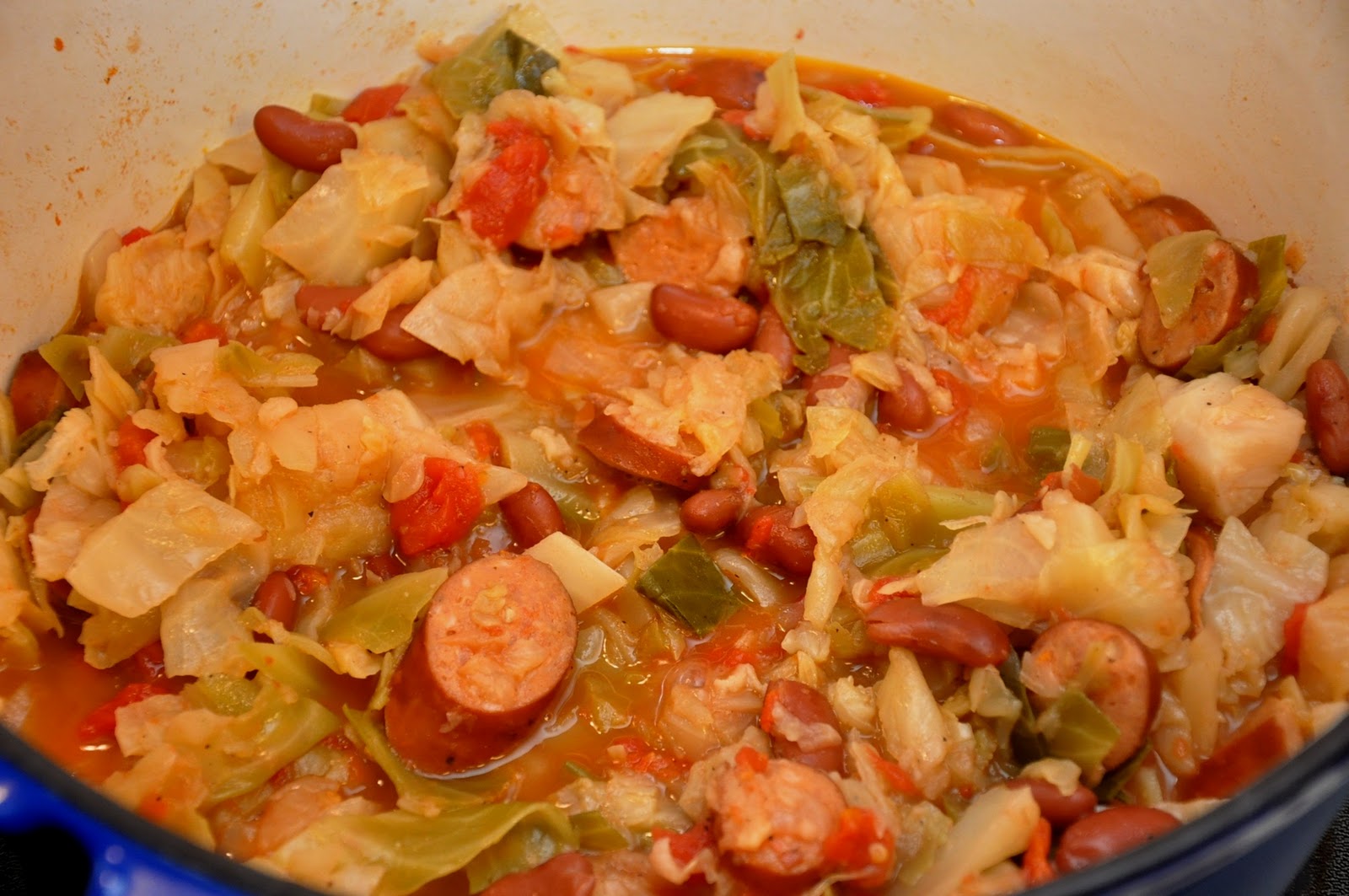 What's Cooking at Richard's ?? One Pot SausagenCabbage Stew