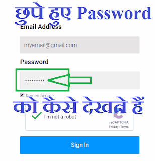 how to show hide password in google chrome browser