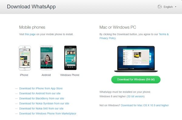 Настольное приложение WhatsApp для ПК с Windows