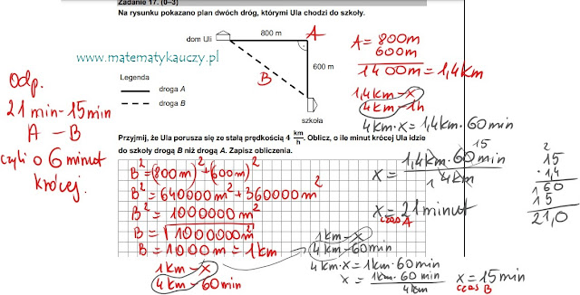 Próbny egzamin ósmoklasisty – Matematyka – Marzec 2021 – Arkusz + Odpowiedzi