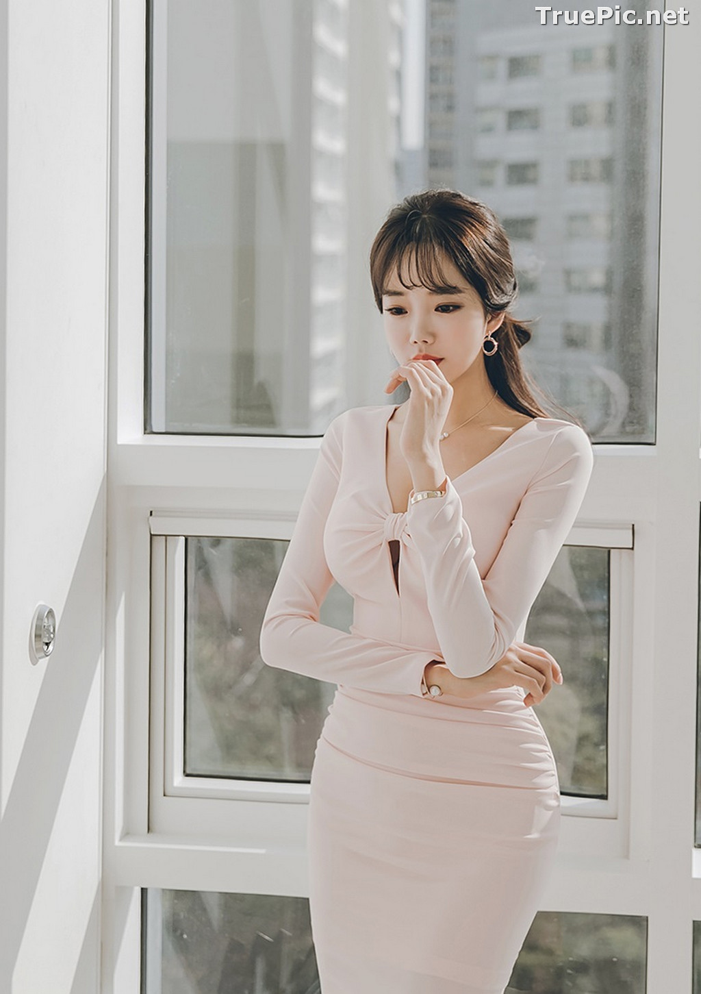 Image Korean Fashion Model - Kang Eun Wook - Slim Fit Bodycon Dress - TruePic.net - Picture-33