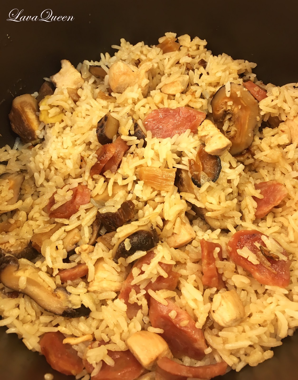 RICE COOKER MEAL FLAVORED RICE WITH CHICKEN, CHINESE MUSHROOM
