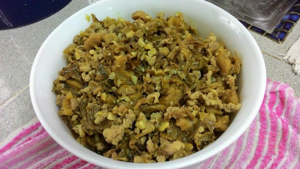 My Cooking Recipe : 梅菜肉末Preserved Vegetable with Minced Meat