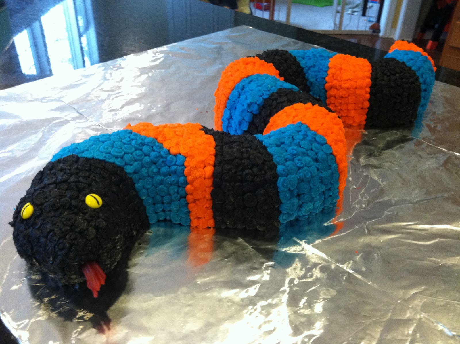 The Weekly Sweet Experiment Hudson's Birthday Snake Cake!