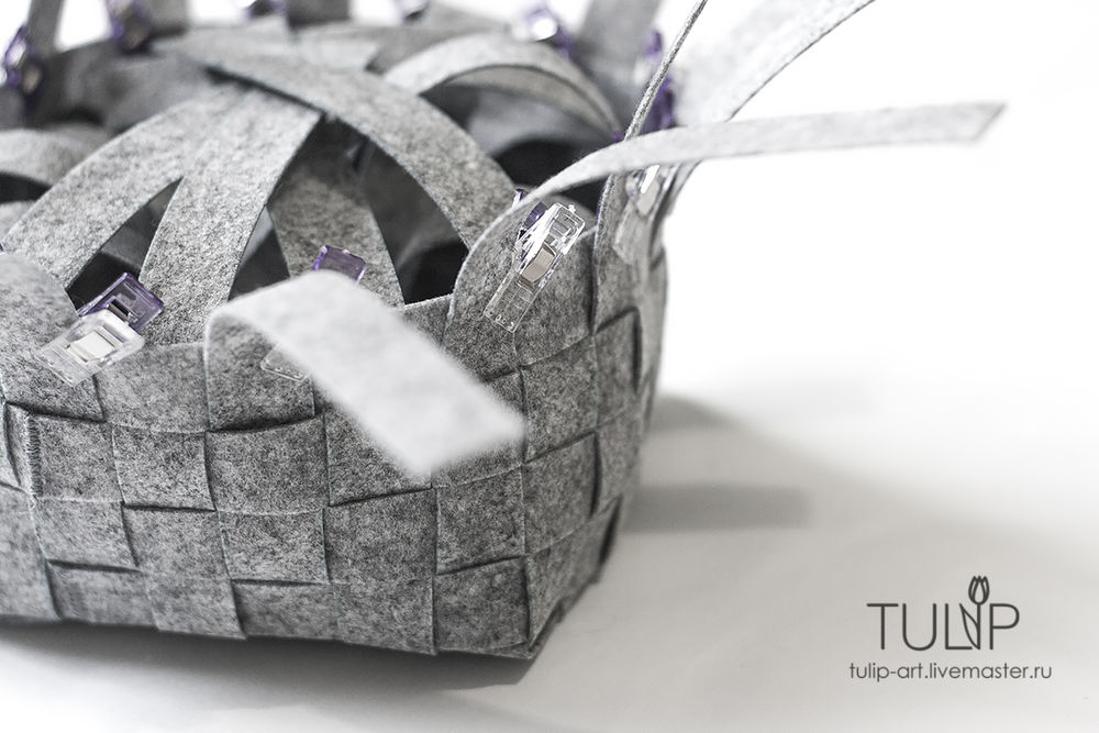 Woven Felt Baskets Tutorial