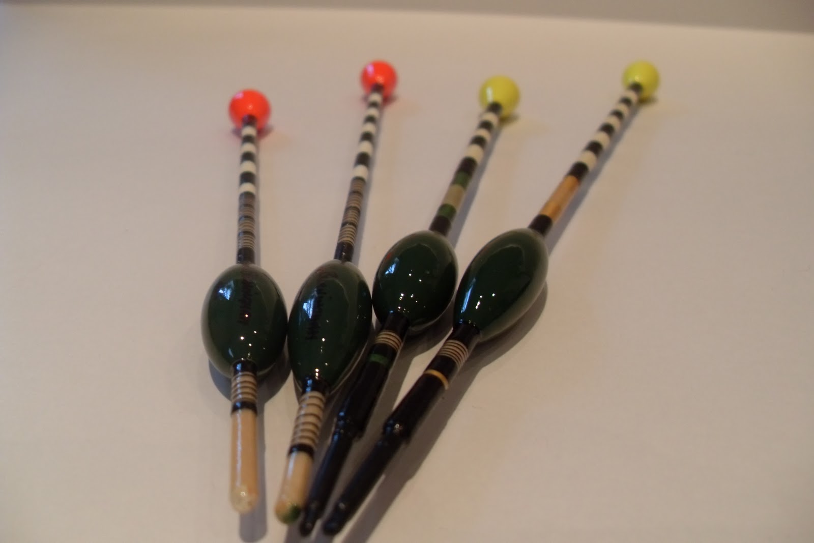 Handmade Fishing Floats by Mark Burningham. Avon floats with cane