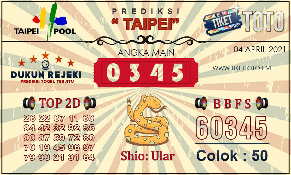 Prediksi Togel TAIPEI TIKETTOTO 04 APRIL 2021