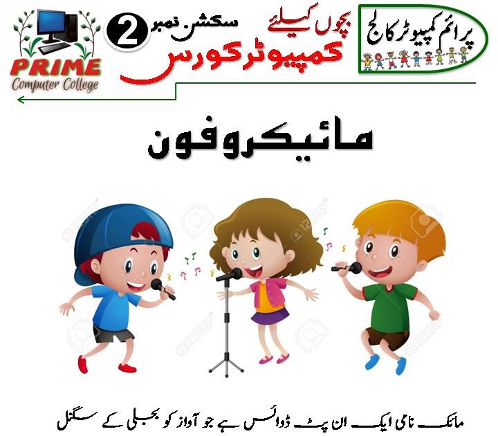 What is Microphone in Urdu Kids Computer Course