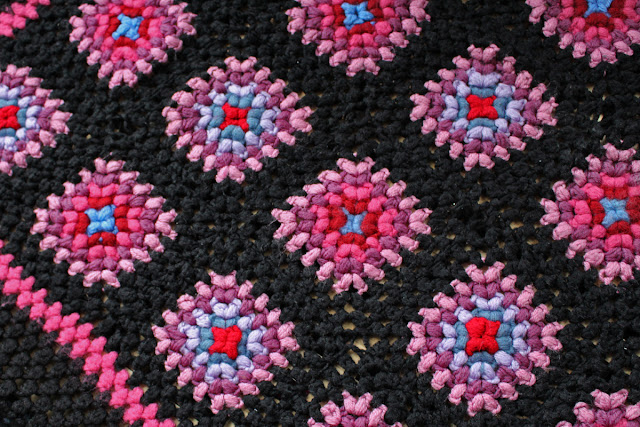 The Butterfly Balcony - Stained Glass Granny Square Afghan Blanket Pattern