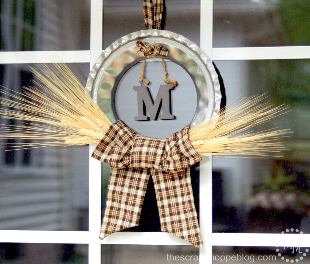 rustic harvest monogram wreath