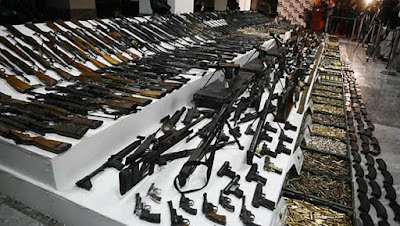Más de 2 millones 500 mil armas de fuego han ingresado ilícitamente a territorio mexicano