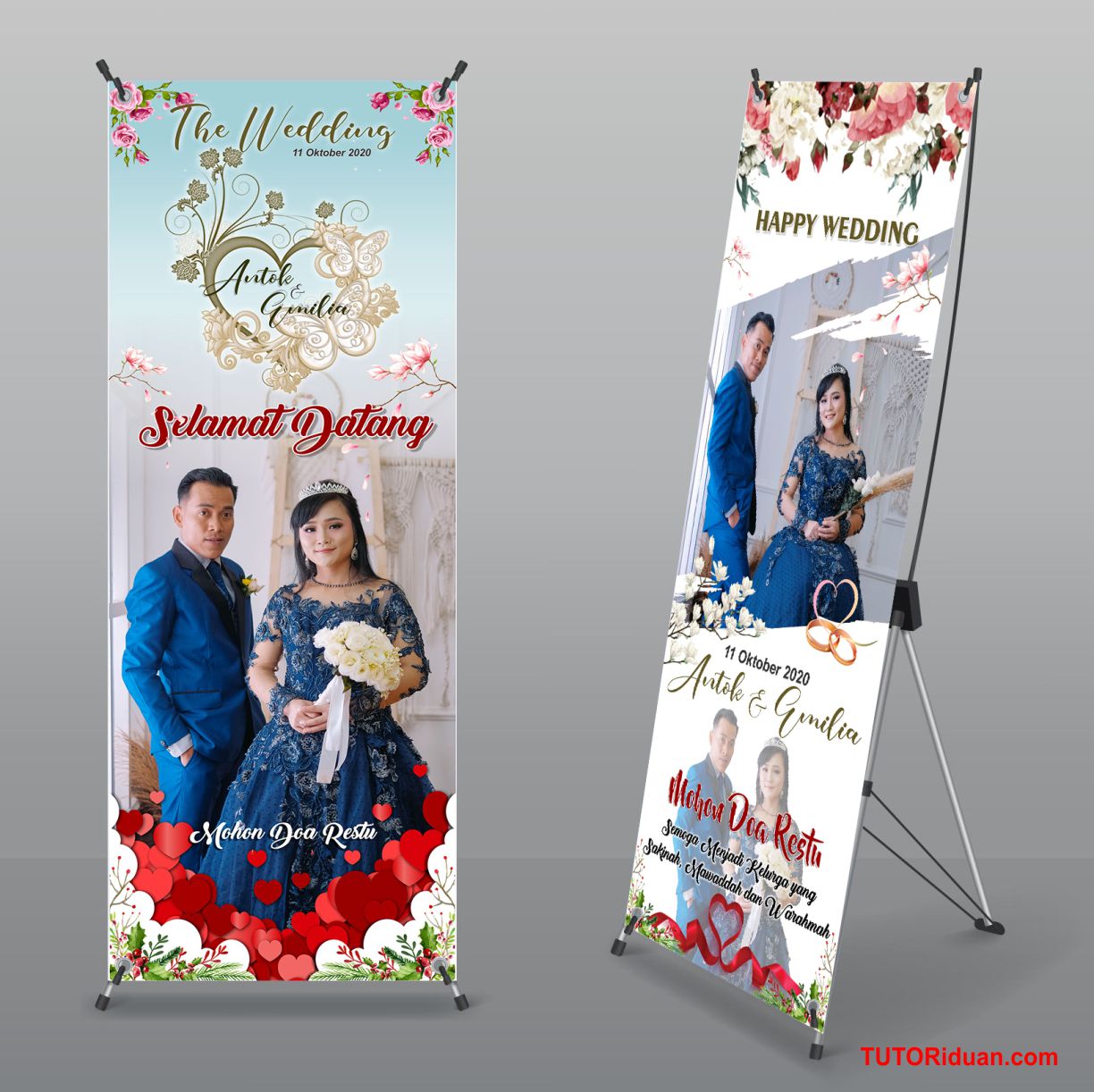 Contoh Desain X Banner Prewedding Adat Minang - IMAGESEE