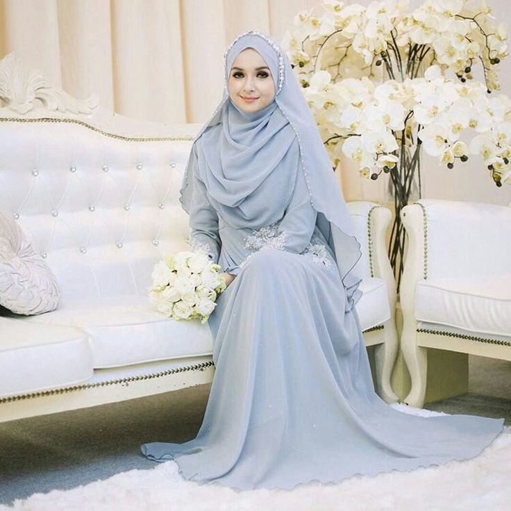 30 Inspirasi Baju  Pengantin Muslim 2019 Tutorial Hijab