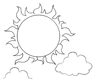 Desenho de sol para colorir