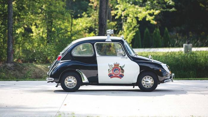 Subaru 360 With only 25 horsepower and less than 500 KG, The world's smallest police car goes to auction.