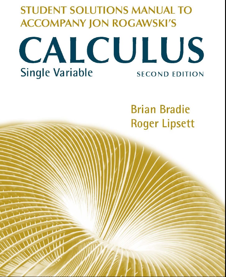 Single Variable Calculus: Student Solutions Manual  2nd Edition