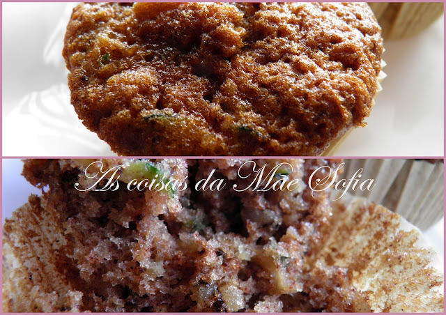 Queques de courgette e noz / Zucchini and walnut cupcakes