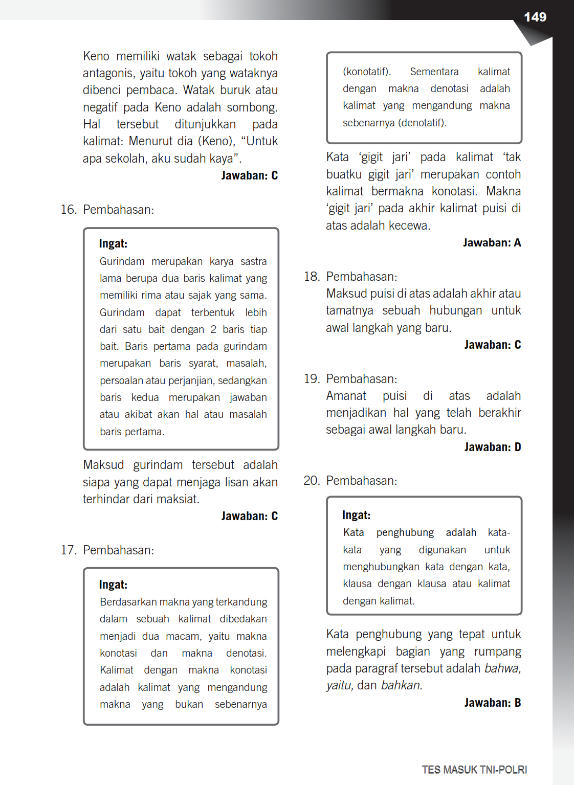 Top Bank Semua Jenis Soal Tes Masuk TNI POLRI Paling