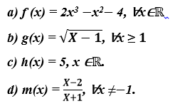 Funciones: Funciones polinomiales y racionales