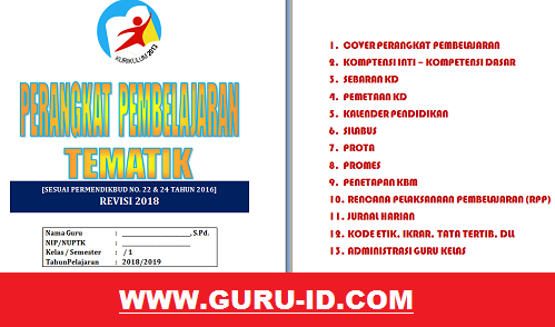 Urutan Perangkat Pembelajaran K13 Revisi Cara Golden