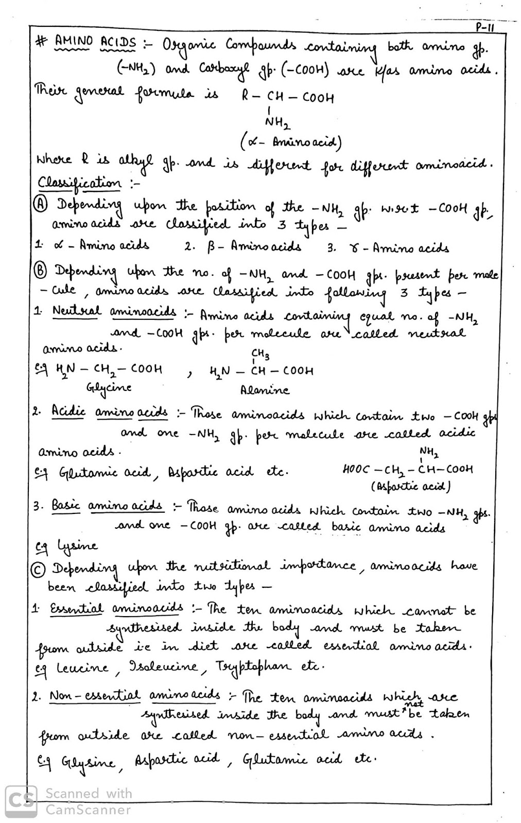 Biomolecules Handwriten Notes for Class 12th Chemistry