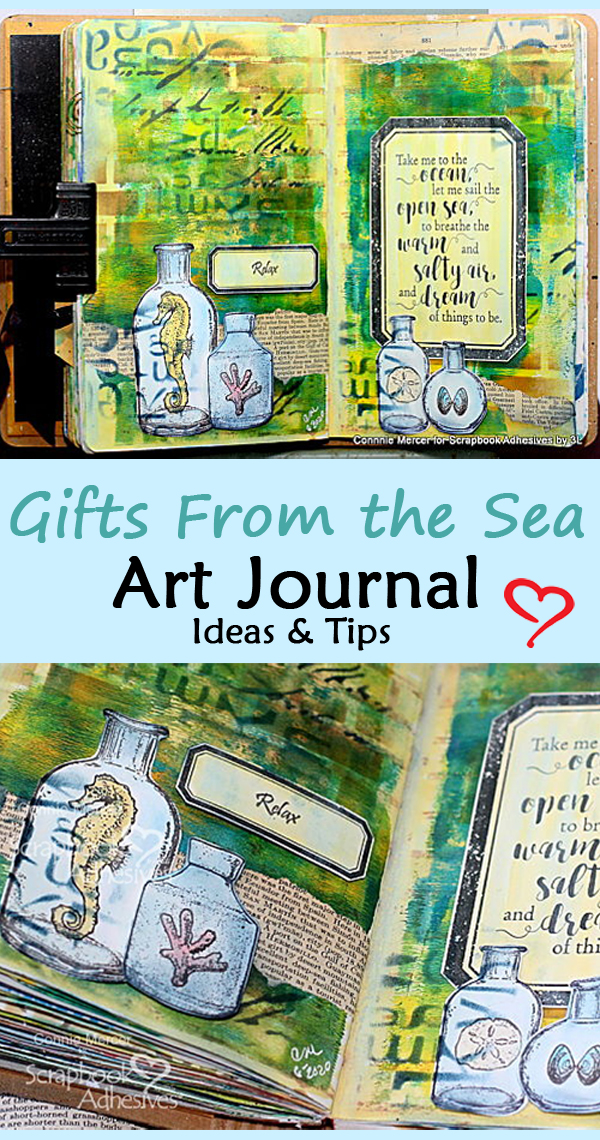 crafty goodies Art Journal Pages with Scrapbook Adhesives by 3L