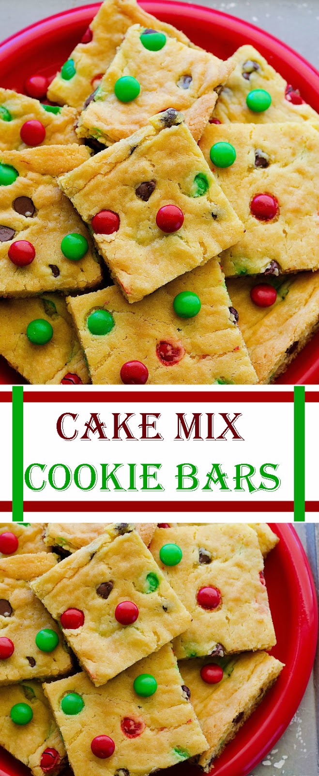 Easy to Make Cake Mix Cookie Bars Very Best of Christmas