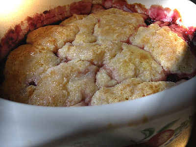 Blueberry Raspberry Pudding Cake