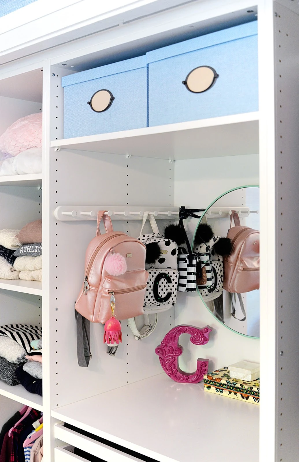 ikea closet organization ideas, kid friendly closet organization, girls closet ideas, tween closet, IKEA Pax closet