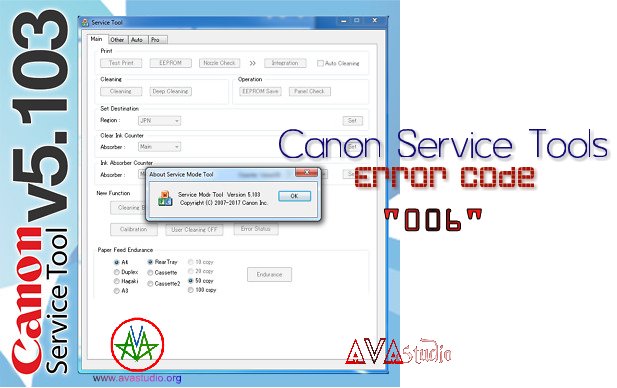 How to Solve Canon Service Tools v.5.103 Error code: 006 - Troubleshooting