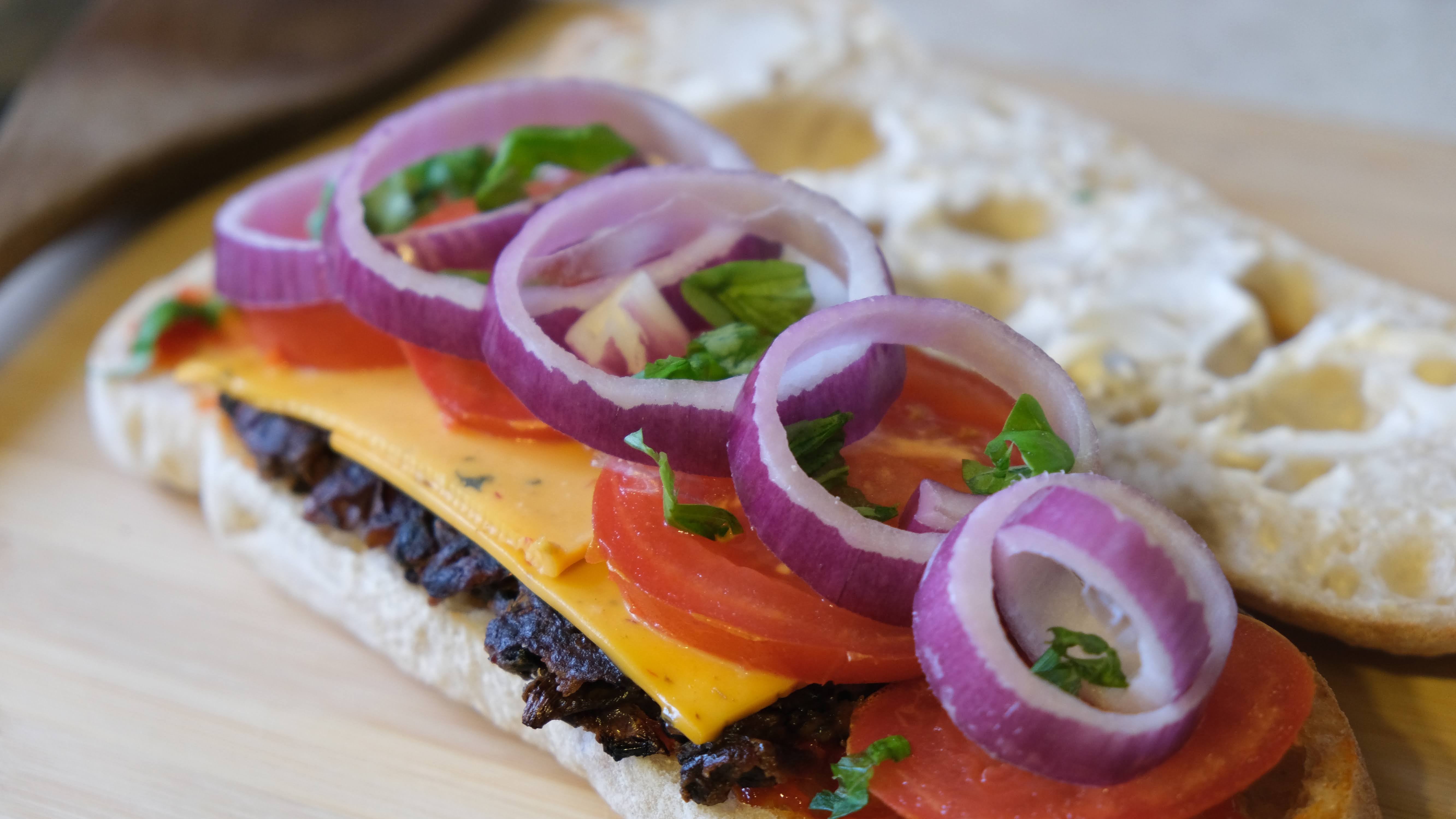 Banana Peel And Black Bean Burger
