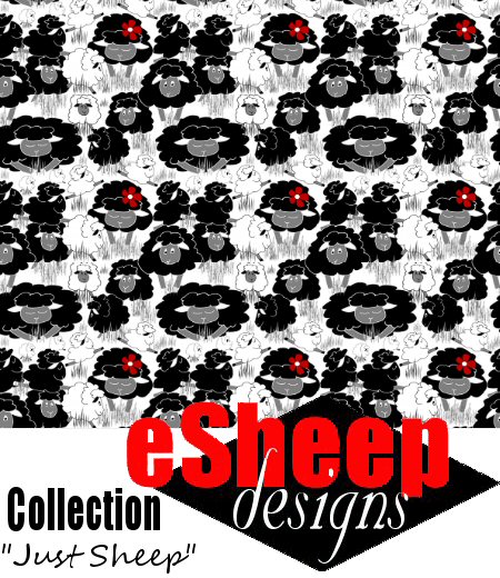 Just Sheep fabric by eSheep Designs