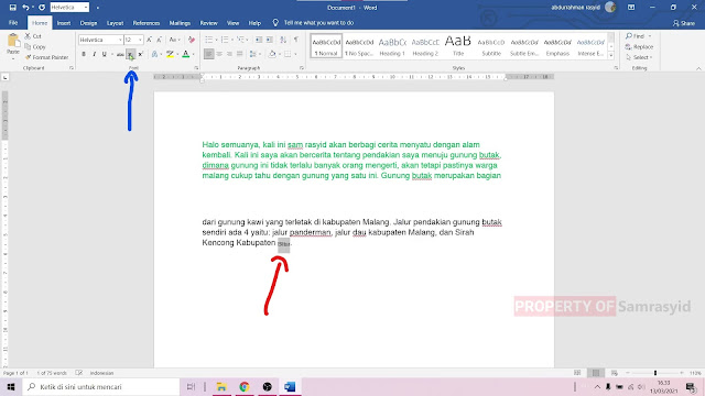 Cara Membuat Pemangkatan di Microsoft Word