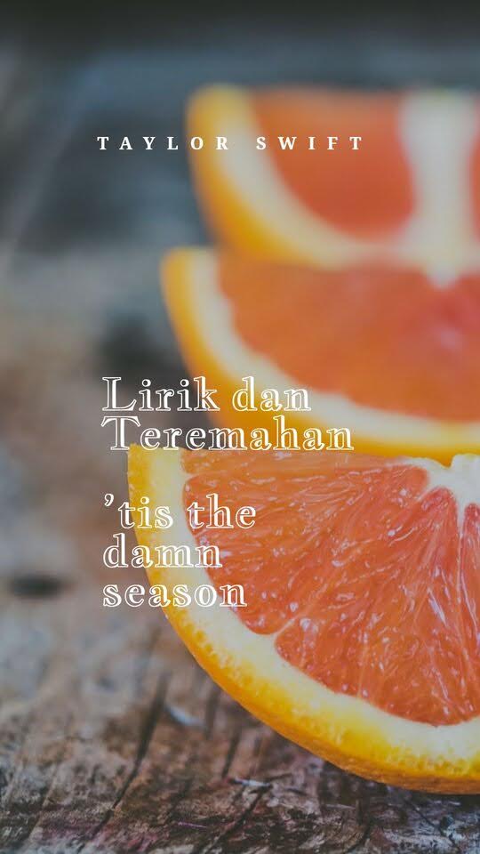 Lirik Lagu Taylor Swift - ’tis the damn season dan Terjemahan ~ Arti