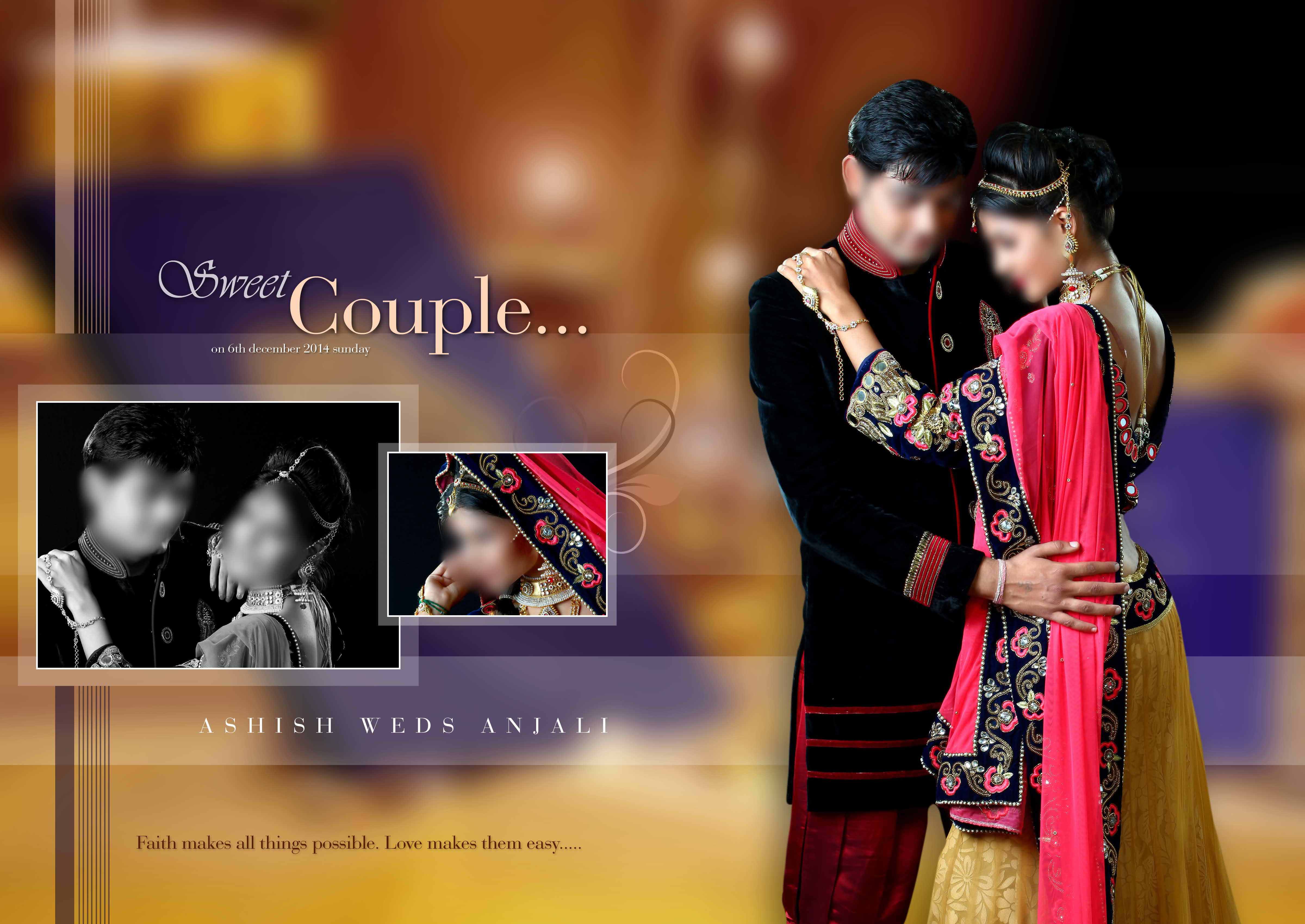 indian wedding album design psd PSD