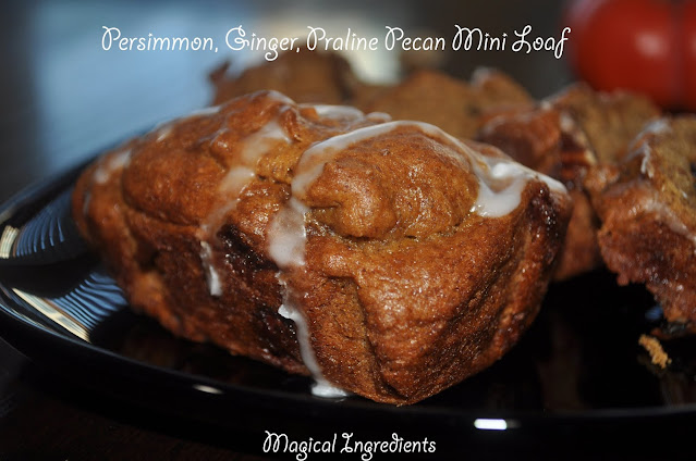 Eggless Persimmon, Ginger, Praline Pecan Bread - Magical Ingredients