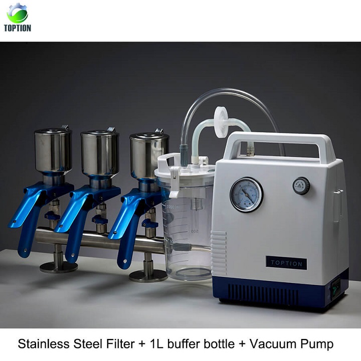 Three Brach Multiple Stainless Steel Vacuum Filtration System
