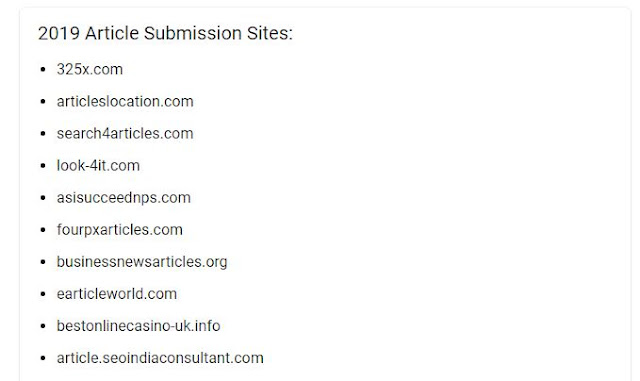 article submission site list || website ko pomote kaise kare