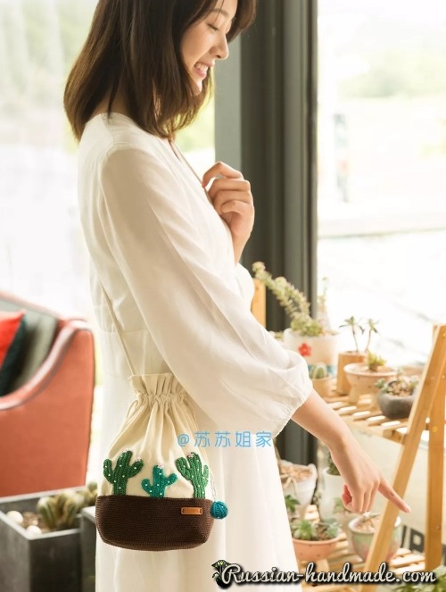 Вот такую симпатичную сумочку-мешочек вы можете создать своими руками