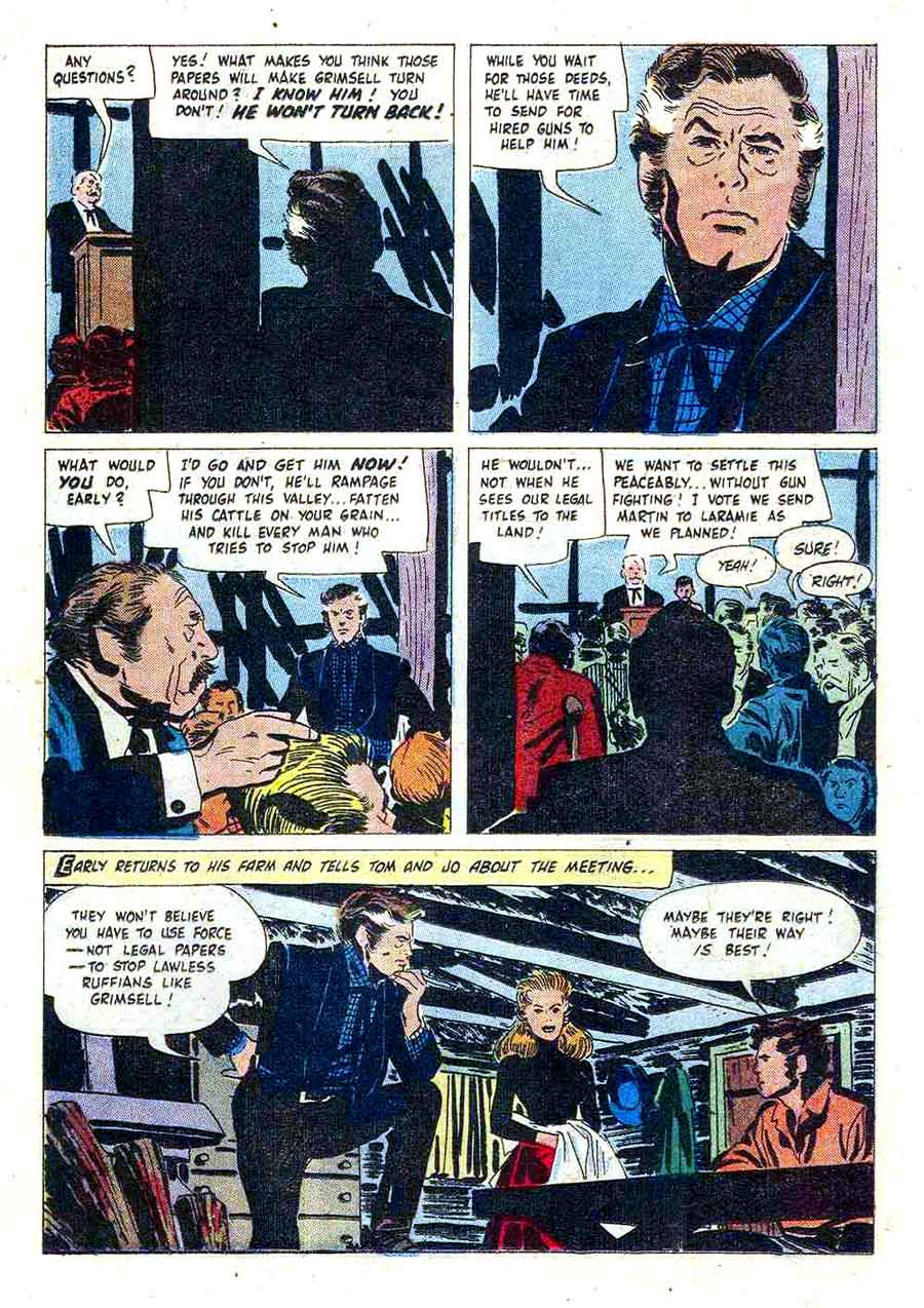 Gun Glory / Four Color Comics #846 dell western comic book page art by Alex Toth