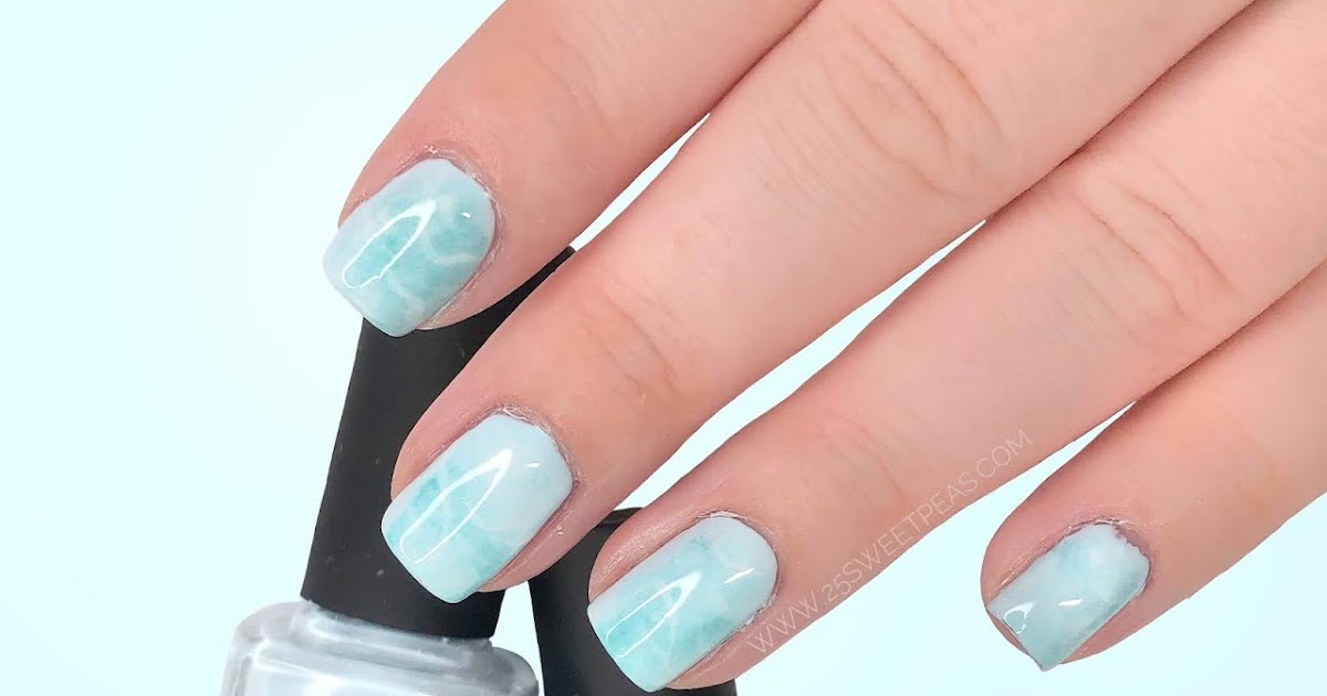 Water Marble Swimming Pool Nail Art - wide 11