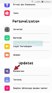 Tampilan menu RA WhatsApp Mod Apk 2021