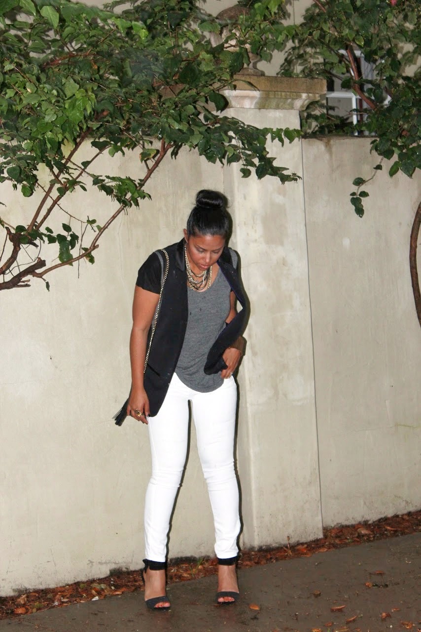 The Fancy Routine White Pants in the Rain