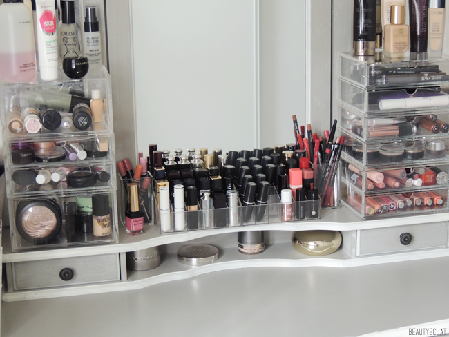 rangement maquillage makeup storage blogueuse beaute blog organisation coin maquillage