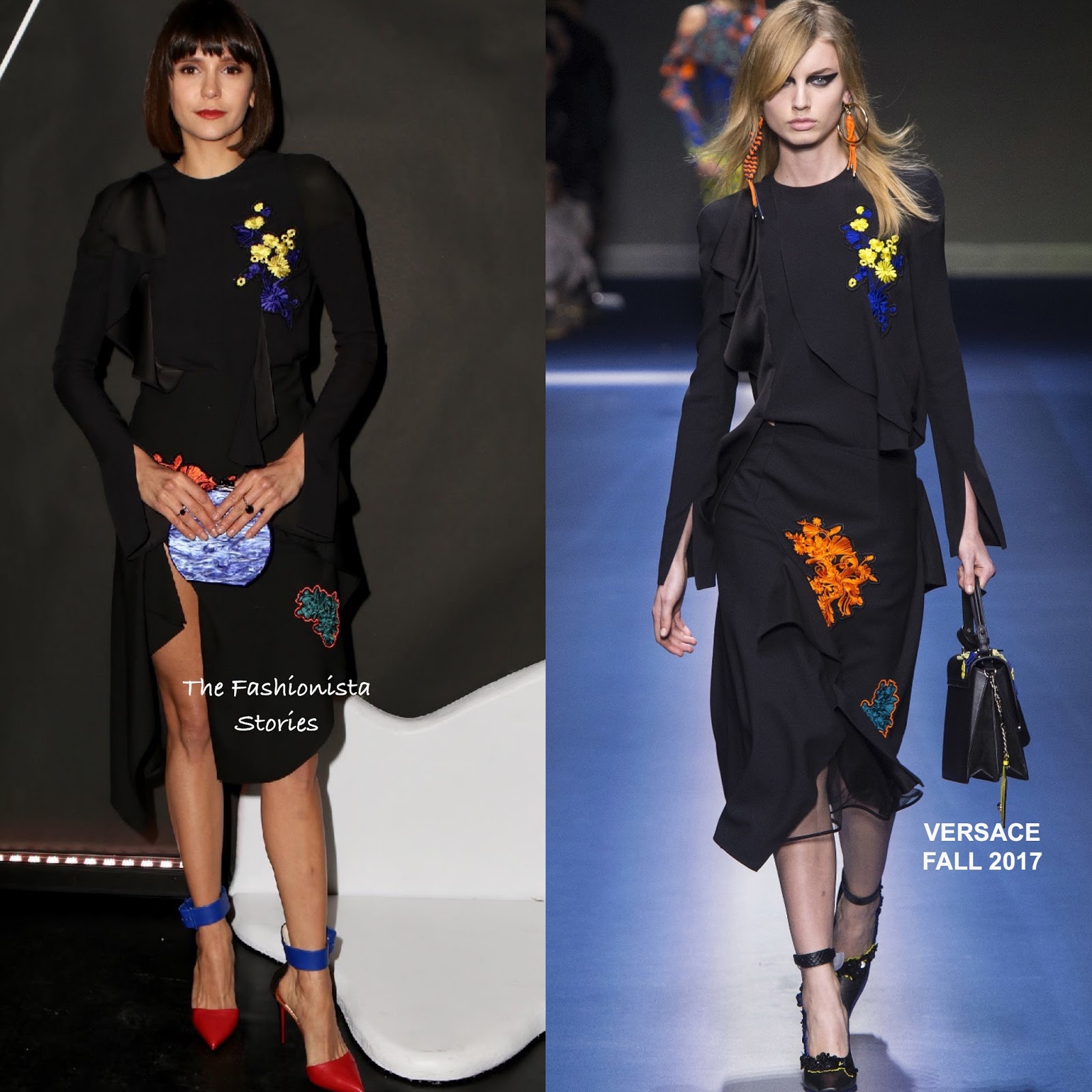 Nina Dobrev in Versace at the Whitney Museum Art Party