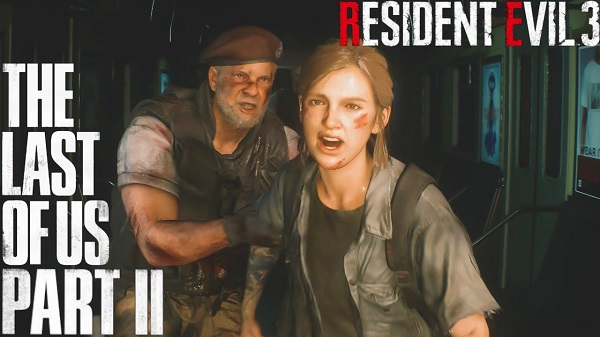 شاهد بالفيديو شخصية Ellie من سلسلة The Last of Us تقاتل الزومبي في مدينة Racoon City بلعبة Resident Evil 3 