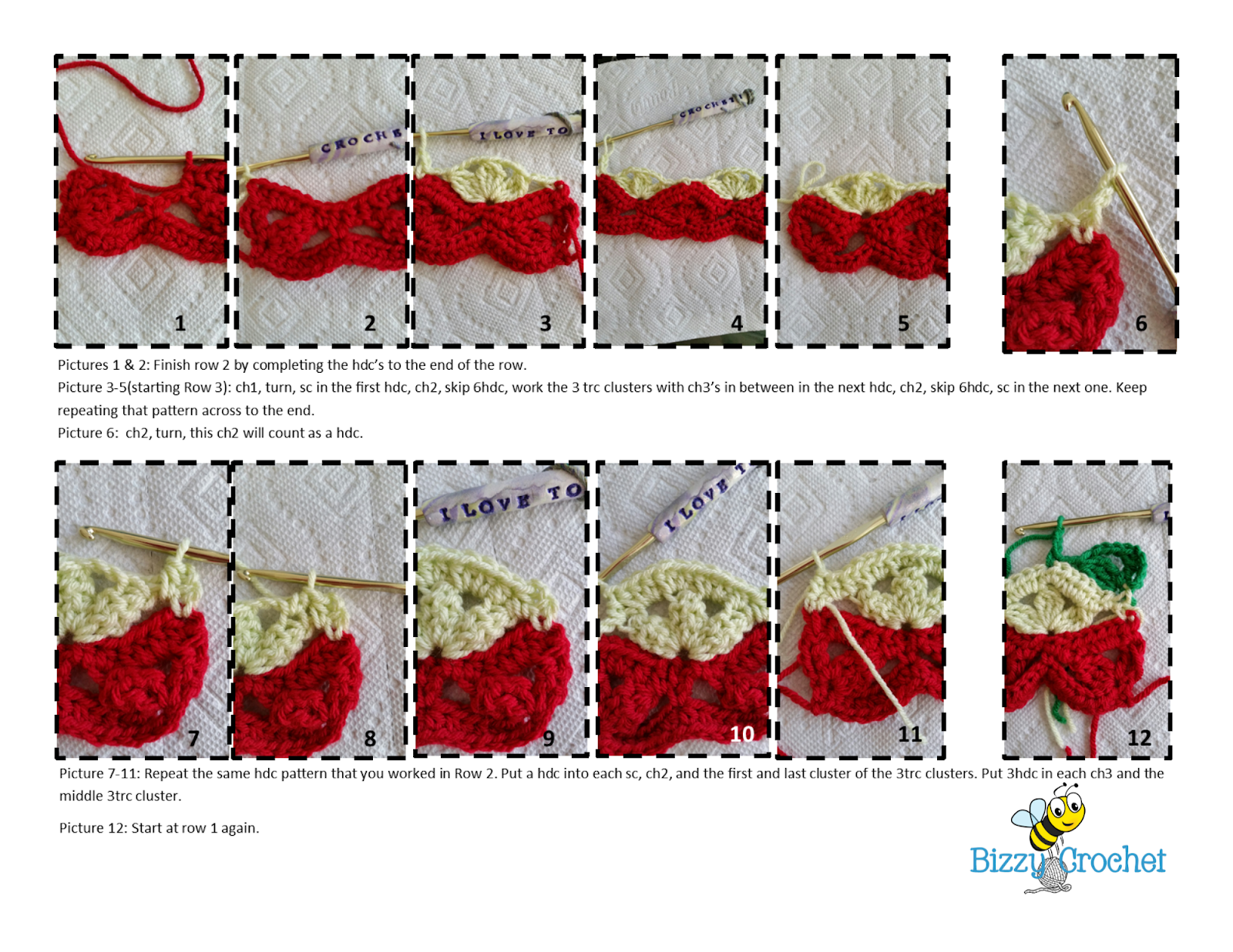 Bizzy Crochet Irish Wave Baby Blanket