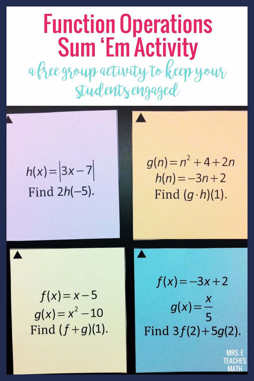 Multiple Operation Function Worksheet Algebra 2